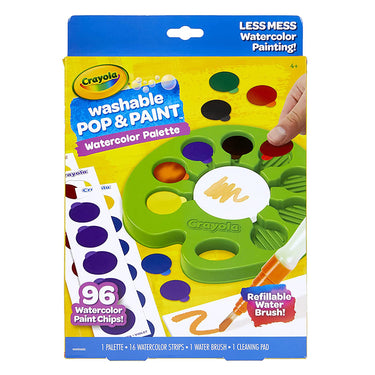 Crayola Watercolor Paint Set, Pop & Paint Palette